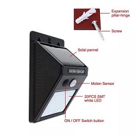 Add a review for: 20 LED Solar Lights Motion Sensor Security Light Wireless Weatherproof IP64 PIR