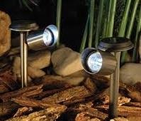 4x Solar Powered LED Garden Spot light