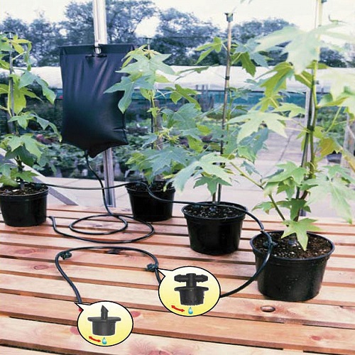 Instant Drip Watering Gravity Fed Irrigation Plants Greenhouse System Water Kit 