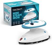 Travel Iron Small Mini Compact Steamer Quilting Iron | 408W | 40ml Capacity | Steam Iron Variable Heat Settings | Non-stick Soleplate