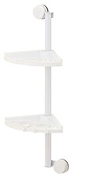 Add a review for: Vivo  White 2 Tier Corner Shower Bathroom Shelf Organiser Caddy Suction Cups No Drilling