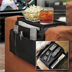 Sofa Arm Rest Chair Settee Couch Remote Control Table Top Holder Organiser Tray