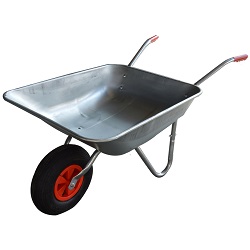 Wheelbarrow Garden Wheel Barrow Galvanised Pneumatic Tyre 100L Professional DIY