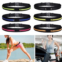 Runner Waist Belt Sport Pack Bum Bag Jogging Pouch Universal Dual Pocket