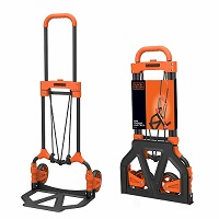 Black+Decker Folding Collapsible Trolley Sack Cart Telescopic Handle Cord Grip