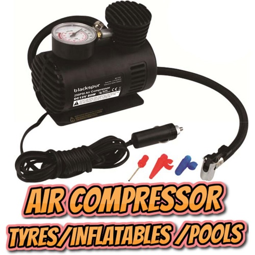 BB-AC101 Air Compressor Car Tyre Pump Heavy Duty Inflator 12v Electric Compact Bike Cycle