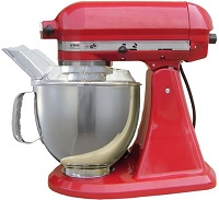 Puregadgets Professional Pro Artisan Electric Kitchen Food Stand Mixer Red - with Splash Guard / 5 litre Bowl / Dough Hook / Mixer Blade / Egg Whisk