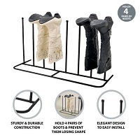 4 Pair Wellington Walking Boot Rack Stand | Wellies Welly Shoes | Indoor/Outdoor