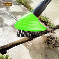 3 in 1 Telescopic Weed Remover Brush Wire Head Paving Decking Clean Scrub Moss