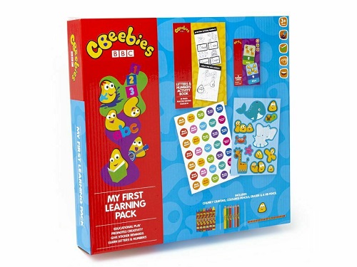  Cbeebies My First Creative Learning Set Activity Jumbo Pencils Stickers Kids Fun