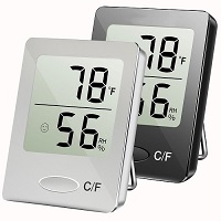 BLACK/WHITE Mini Digital LCD Humidity Meter Thermometer Room Temperature Hygrometer Sensor