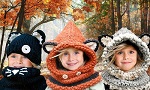 Animal Knitted Hat and Scarf Sets
