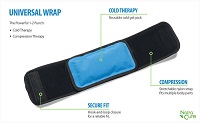 Hot Cold Therapy Wrap Gel Ice Pack Compression Band Foot, Ankle, Wrist, Elbow