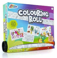 Grafix Colouring Roll & Paint Brushes Sponge Paints Felt Tips Kids Creative Toy