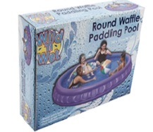 children play round waffle pool