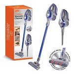 Quest 43600 Lightweight Cordless Rechargeable Cyclonic Bagless Handheld Vacuum Cleaner with Motorised Floor Brush, 150 W