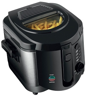 ViVo© 2L Electric Deep Fat Chip Fryer Non Stick Pan & Safe Basket Handle Brushed Steel