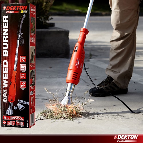 Dekton 2000W Electric Weed Burner Killer Wand Hot Air Blaster Torch 650c No Gas