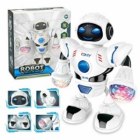 Kids Dancing Robot Disco Light Cool Dance Face Arms and Legs Move and Light Up