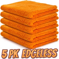 5 Pack Microfibre Edgeless Car Cleaning Cloths