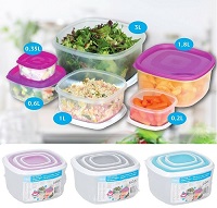 12Pcs Food Storage Containers Lids Box Durable Plastic Bowl Kitchen Microwave UK