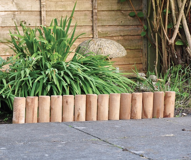 Garden Edging Panel. Pressure treated silver birch hardwood