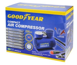 GOODYEAR Mini Air Compressor Compact 3m cord Lightweight Light Sporting Camping