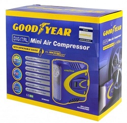 GOODYEAR Digital Mini Air Compressor Detachable Guage 12v Lightweight Light PSI