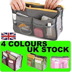 WOMENS HANDBAG PURSE TRAVEL ORGANISER LARGE BAG LINER LADIES XMAS PRESENT GIFT 