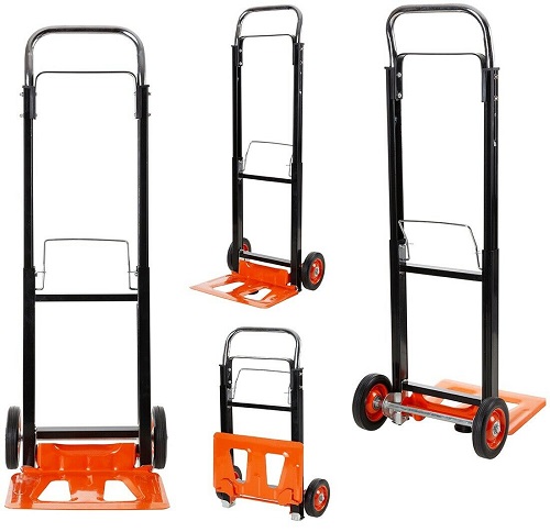 Black+Decker Heavy Duty Industrial Hand Truck Sack Trolley Foldable Cart 90Kg UK