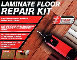 19pc Laminate Floor / Worktop Repair Kit Wax System Sturdy Case Chips Scratches