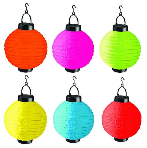 Solar Powered Party Festival LED Lantern Garden Patio Lawn Outdoor Bright NEW 