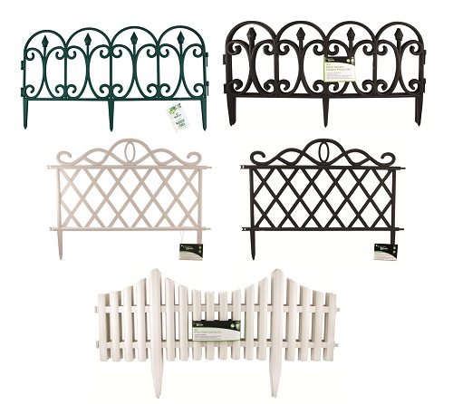 Flexible Garden Lawn Grass Edging Picket Border Panel Plastic Wall Fence Decor