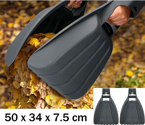  Leaf Grabber Rake Handheld Collector Grabs Garden Leaves Gather Scoop Set of 2Pc