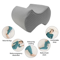 Memory Foam Leg Pillow Orthopaedic Firm Back Hips Knee Support Cushion + Cover