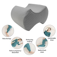   Memory Foam Leg Pillow Orthopaedic Firm Back Hips Knee Support Cushion + Cover