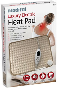Luxury Fleece Electric Heat Pad Pain Relief for Arthritis Tension Back Pain PMS