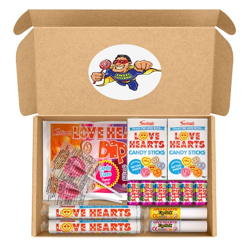 Love Hearts Mothers Day Sweets Hamper Gift Set Box Pack Present 15 Pieces