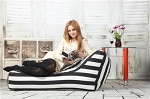 LARGE ZEBRA BEANBAG LOUNGER CHAIR CUSHION INDOOR OUTDOOR RELAX GAMING GAMER GTA5
