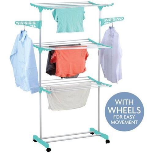 Foldable Clothes Airer 3 Tier Horse Drying Rack Stand Laundry Washing Drier Line