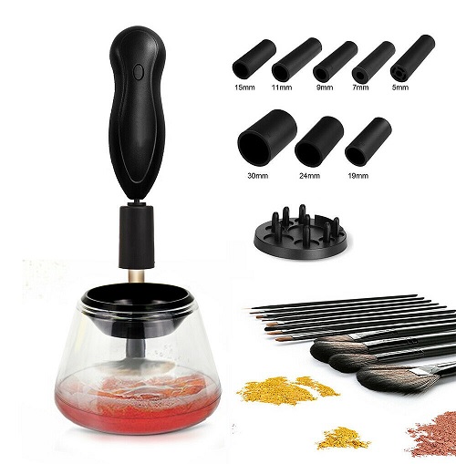 Professional Electric Makeup Brush Cleaner and Dryer Machine, Cleans and Dries