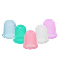 5 x New Silicone Massage Vacuum Body and Facial Cup Anti Cellulite Cupping UK Ageing