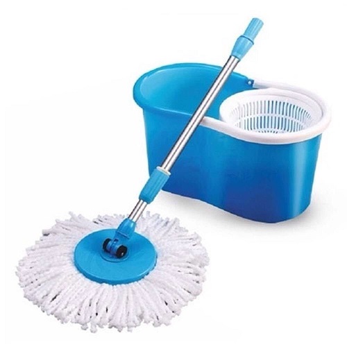 360 FLOOR MAGIC SPIN MOP BUCKET SET MICROFIBER ROTATING DRY HEADS WITH 2 HEADS 