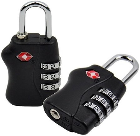 Vivo TSA Approved 3 Combination Travel Suitcase Luggage Padlock Number Code Lock Pin 