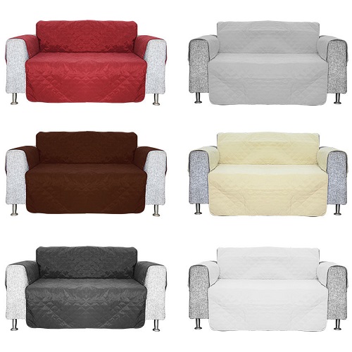 3 Seater Quilted Sofa Chair Settee Armchair Pet Protector Slip Cover Furniture Throw Mess