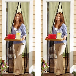 Magic Curtain Door Mesh Magnetic Fastening Hands Free Fly Bug Insect Screen New