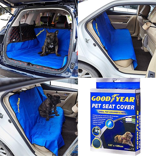 Goodyear Waterproof Rear Car Seat Cover Boot Liner Mat Protector Floor Trunk Back 