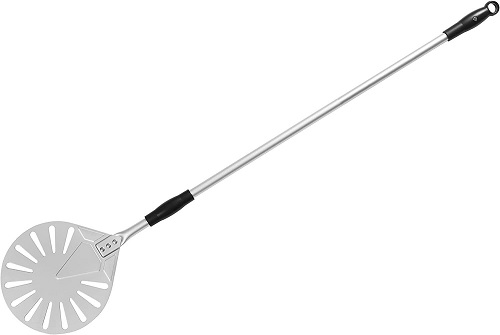 Pizza Peel Paddle 9" 23cm Aluminium Round Perforated Oven Adjustable Detachable