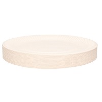 White Disposable Paper Plates for Wedding Catering Party Tableware 9" (23cm)