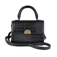 Add a review for: PU Shoulder Bag Ladies Women Purse Cross Body Handbag Grab Handle Black